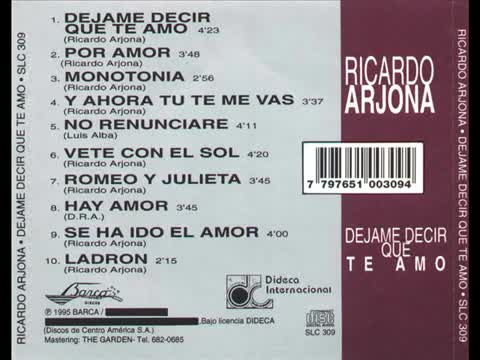 Ricardo Arjona - Y ahora tú te me vas